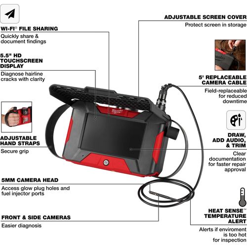 Main product image of M12 Auto Shop Borescope w/ Wi-Fi File Sharing, 3151-21