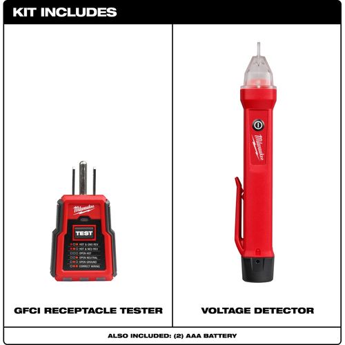 Main product image of GFCI Receptacle Tester and Voltage Detector, 3210-20