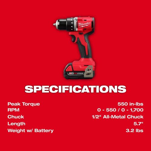 Main product image of M18 Compact Brushless 1/2" Drill/Driver Kit, 3601-21CT