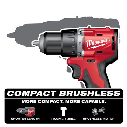 Main product image of M18 Compact Brushless 1/2" Hammer Drill/Driver, 3602-20