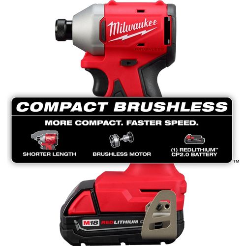 Main product image of M18 Compact Brushless 1/4" Hex Impact Driver Kit, 3650-21CT
