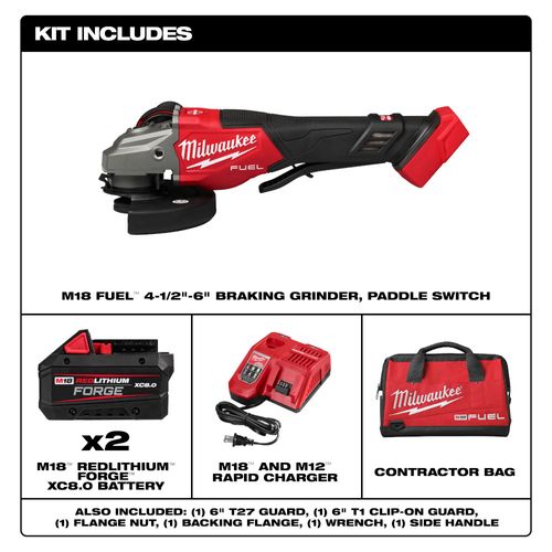 Main product image of M18 FUEL 4-1/2"- 6" Braking Grinder Kit w/ Paddle Switch