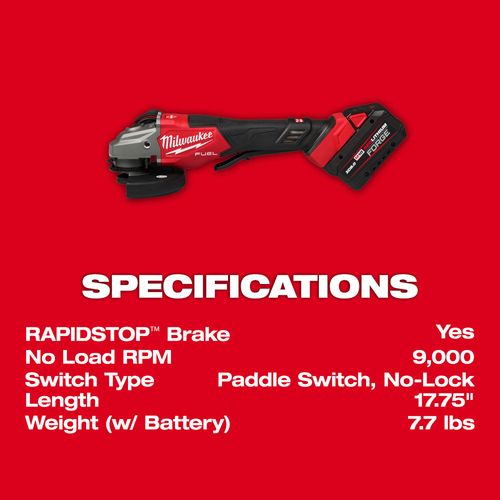 Main product image of M18 FUEL 4-1/2"- 6" Braking Grinder Kit w/ Paddle Switch