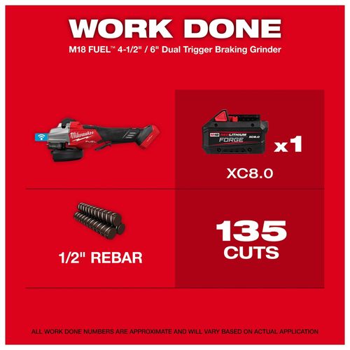 Main product image of M18 FUEL 4 1/2" - 6" Dual Trigger Braking Grinder, Paddle Switch w/ ONE KEY, 3676-20