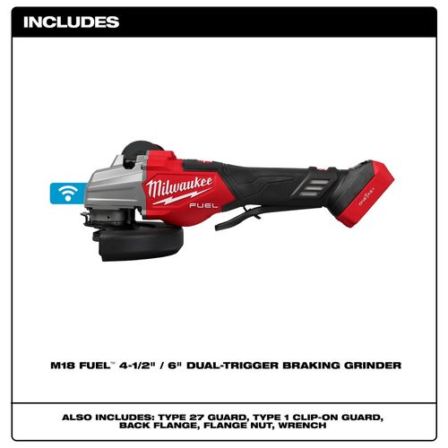 Main product image of M18 FUEL 4 1/2" - 6" Dual Trigger Braking Grinder, Paddle Switch w/ ONE KEY, 3676-20