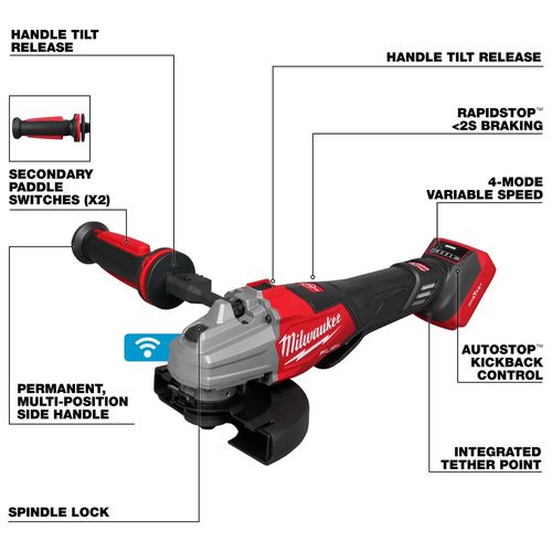 Main product image of M18 FUEL 4 1/2" - 6" Dual Trigger Braking Grinder, Paddle Switch w/ ONE KEY, 3676-20