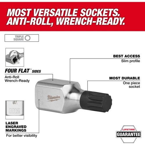 Main product image of 3/8" Drive 14mm Triple Square Bit Socket, 45-34-1147