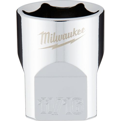 Main product image of 3/8" Drive 11/16" SAE Socket with FOUR FLAT Sides, 45-34-9067