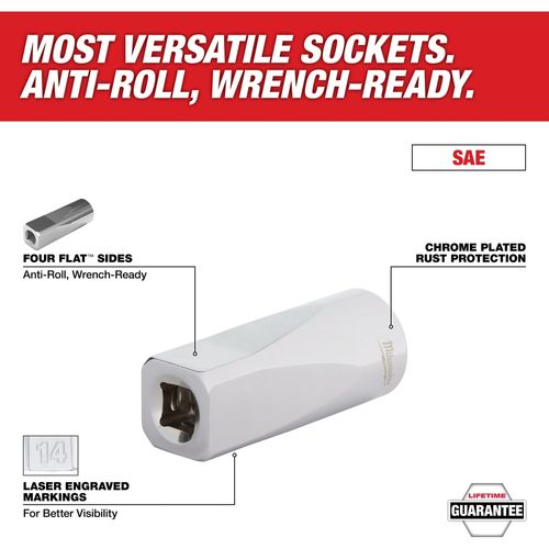 Main product image of 3/8" Drive 15/16" SAE Socket with FOUR FLAT Sides, 45-34-9071