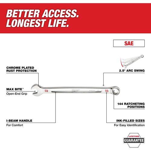 Main product image of 1/2" SAE Ratcheting Combo Wrench, 45-96-9216