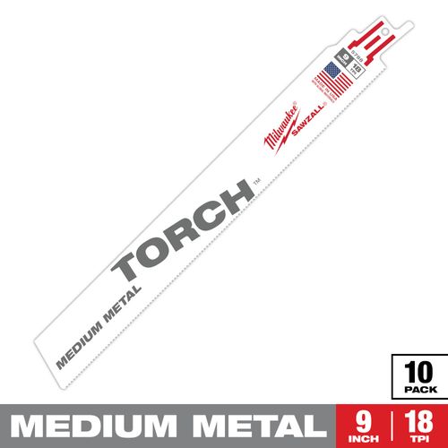 Main product image of 9" 18TPI TORCH SAWZALL Recip Blade (10 Pack)