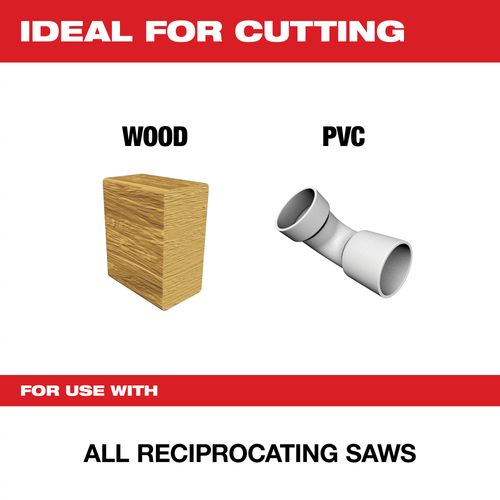Main product image of 12" 6 TPI Fleam Ground SAWZALL Blades (5 Pack), 48-00-5017