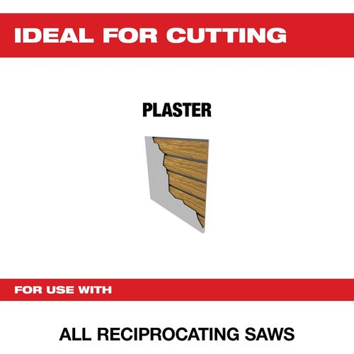 Main product image of 5" 6 TPI SAWZALL Blade for Plaster (Pack of 5), 48-00-5052