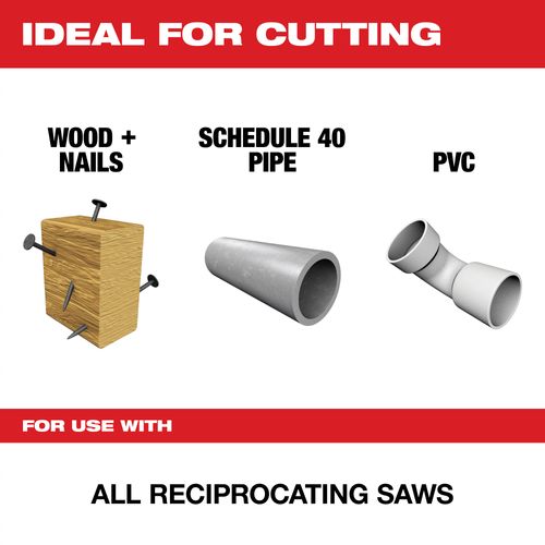 Main product image of 12" 8/12 TPI SAWZALL Blades (5 Pack), 48-00-5094
