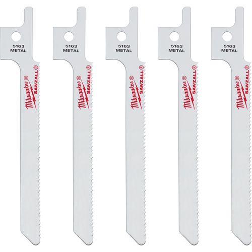 Main product image of 3-5/8" 18 TPI SAWZALL Blade for Metal Scroll (Pack of 5), 48-00-5163