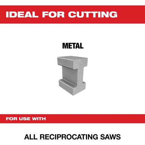 Main product image of 3-5/8" 18 TPI SAWZALL Blade for Metal Scroll (Pack of 5), 48-00-5163