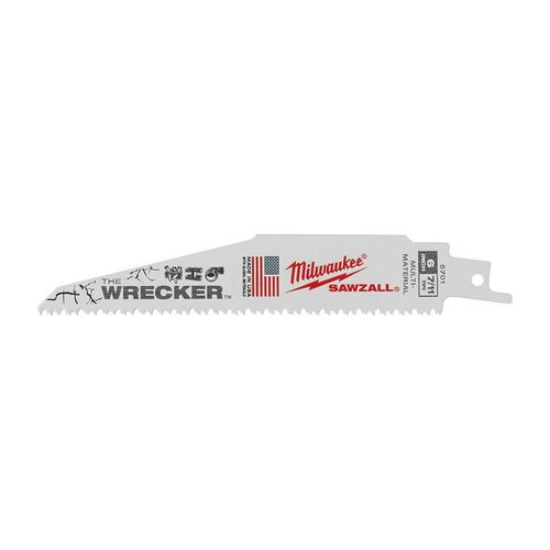 Main product image of The WRECKER Multi-Material SAWZALL Blade 6" 7/11TPI 5pk, 48-00-5701