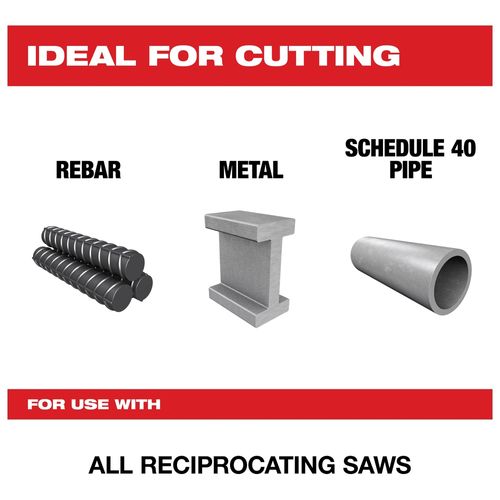Main product image of 12" 10 TPI TORCH SAWZALL Blade for Thick Metal (Pack of 5), 48-00-5714