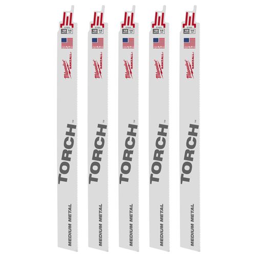 Main product image of 12" 14 TPI The Torch SAWZALL Blades (5 Pack), 48-00-5794