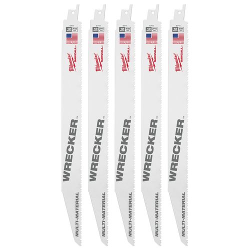 Main product image of 12" 7/11 TPI WRECKER Multi-Material SAWZALL Blade (Pack of 25), 48-00-8711