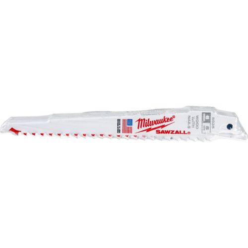 Main product image of 6" 5 TPI SAWZALL Blade for Wood with Nails (Pack of 25), 48-01-2035