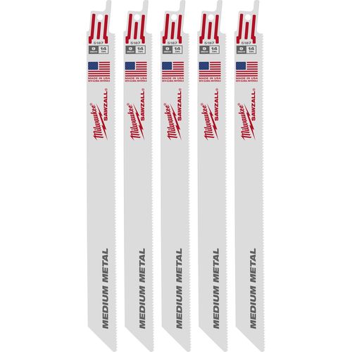 Main product image of 9" 14 TPI SAWZALL Blade for Medium Metal (Pack of 25), 48-01-2187