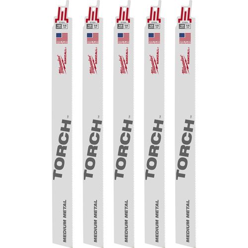 Main product image of 12" 14 TPI TORCH SAWZALL Blade for Medium Metal (Pack of 25), 48-01-2794