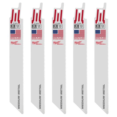 Main product image of 6" 14 TPI SAWZALL Blades (50 Pack), 48-01-6182