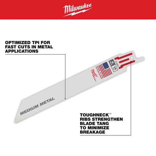 Main product image of 9" 14 TPI SAWZALL Blades (50 Pack), 48-01-6187