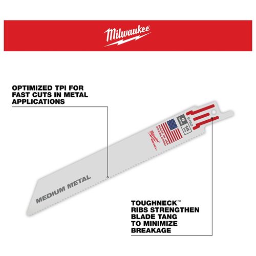 Main product image of 12" 18 TPI SAWZALL Blade for Medium Metal (Pack of 50), 48-01-6189