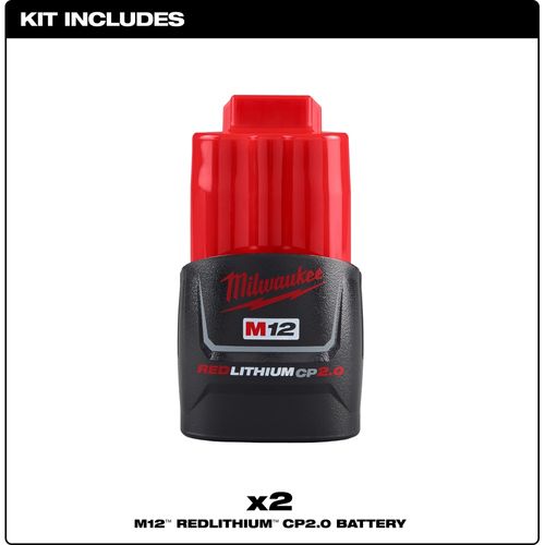 Main product image of M12 REDLITHIUM CP2.0 Battery Two Pack, 48-11-2422
