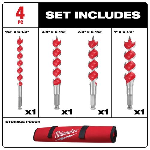 Main product image of Spur Auger Bit 6-1/2" Set - 4 Piece , 48-13-4000