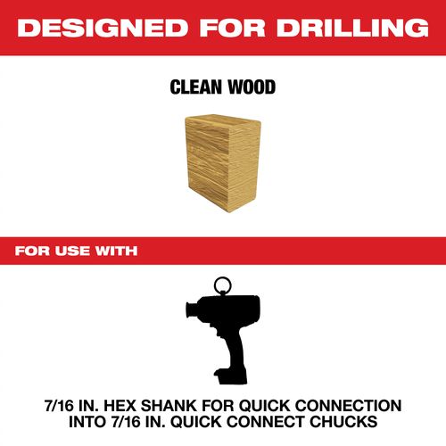 Main product image of SHOCKWAVE Impact Duty 1-1/8" x 24" Lineman's Auger Bit, 48-13-6812