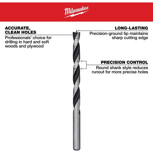 Main product image of Brad Point 1/8" Diameter, 48-15-0125