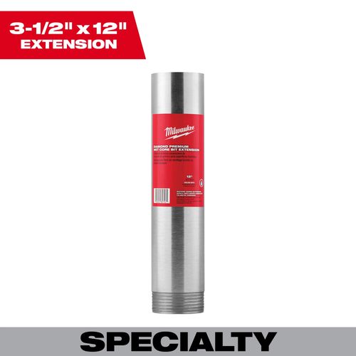 Main product image of 3-1/2" x 12" Diamond Premium Wet Core Bit Extension, 48-17-4035
