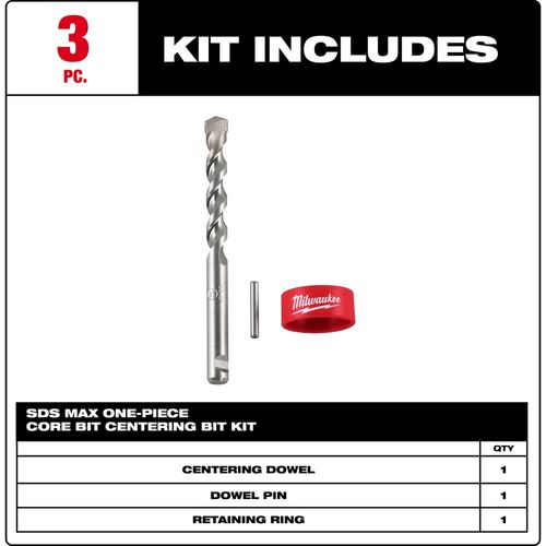 Main product image of SDS Max One-Piece Core Bit Centering Bit Kit, 48-20-5498
