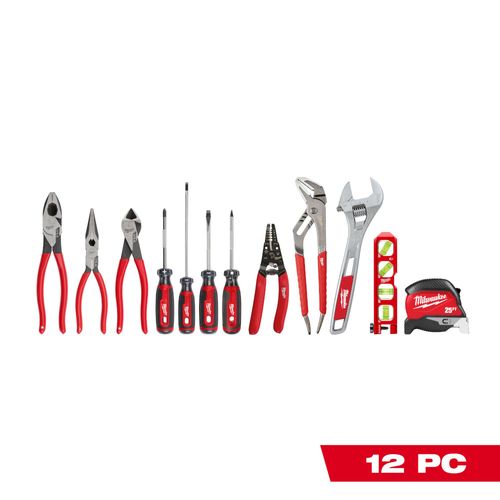 Main product image of 12-Piece Electrician's Hand Tool Set