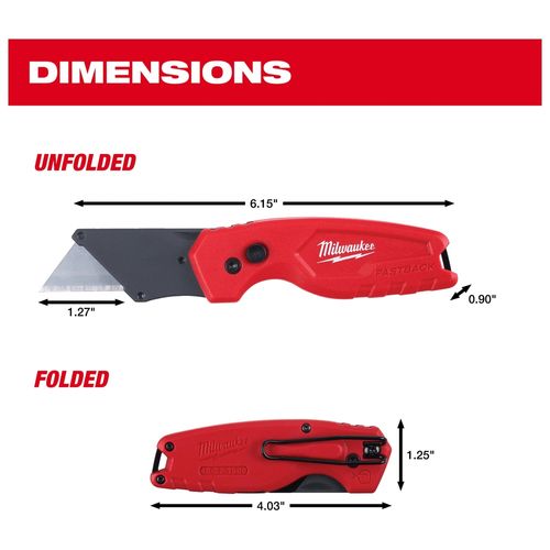 Main product image of FASTBACK Compact Folding Utility Knife (Pack of 3), 48-22-1522