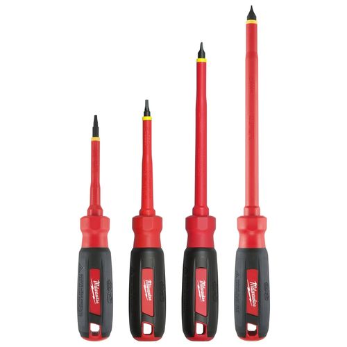 Main product image of 4 Piece 1000V Insulated Screwdriver Set with Square Recess, 48-22-2205