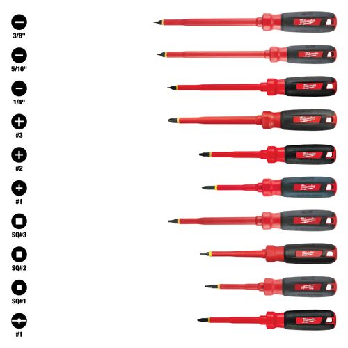 Main product image of 10 Piece 1000V Insulated Screwdriver Set w/ EVA Foam Case, 48-22-2210