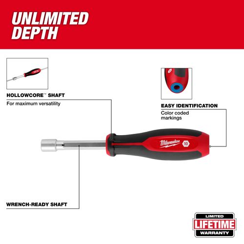 Main product image of 7 Piece Metric HollowCore Nut Driver Set, 48-22-2448
