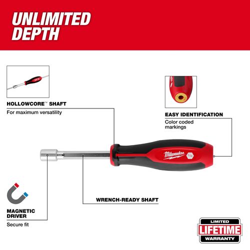 Main product image of 7 Piece SAE HollowCore Magnetic Nut Driver Set, 48-22-2547