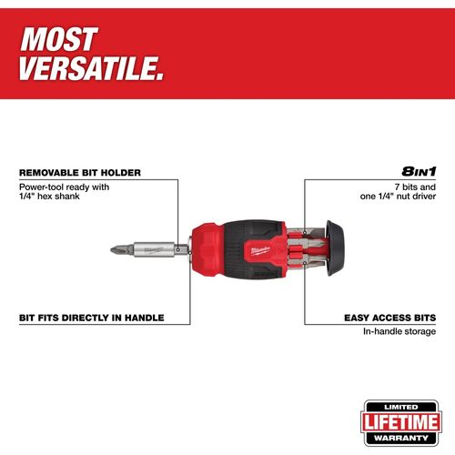 Main product image of 2 Piece 14-in-1 Ratcheting Multi-Bit Screwdriver and 8-in-1 Compact Multi-Bit Screwdriver