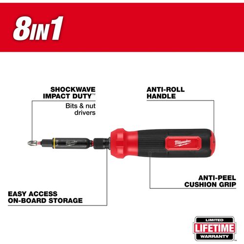 Main product image of 8-IN-1 Multi Bit & Nut Driver, w/ SHOCKWAVE Impact Duty Bits and Nut Drivers, 48-22-2922