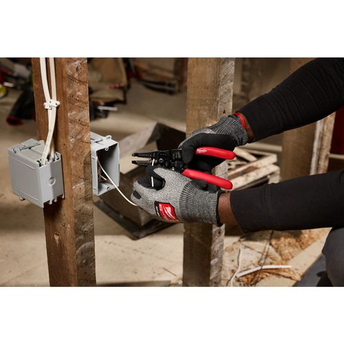 Main product image of 10-28 AWG Multi-Purpose Dipped Grip Wire Stripper & Cutter w/ Reinforced Head, 48-22-3052