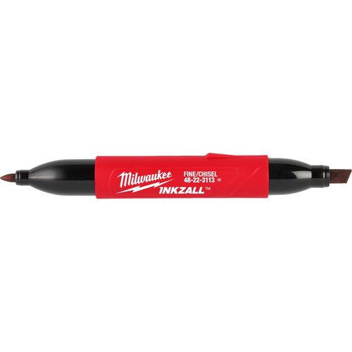 Main product image of INKZALL Double Sided Black Jobsite Marker – Fine Point & Chisel Tip, 48-22-3113