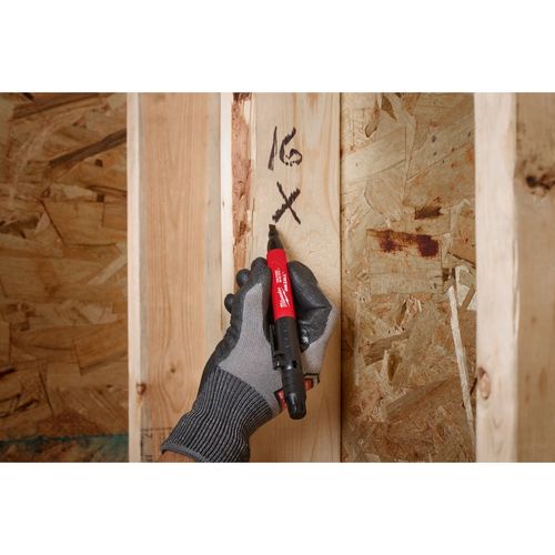 Main product image of INKZALL Double Sided Black Jobsite Marker – Fine Point & Chisel Tip, 48-22-3113
