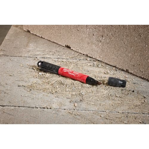 Main product image of INKZALL Double Sided Black Jobsite Marker – Fine Point & Chisel Tip, 48-22-3113