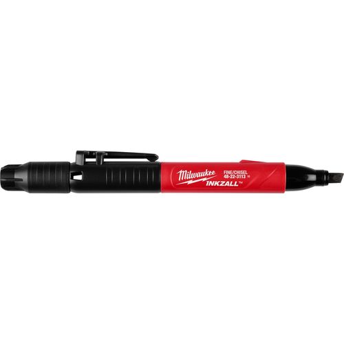 Main product image of INKZALL Double Sided Black Jobsite Marker – Fine Point & Chisel Tip, 48-22-3113