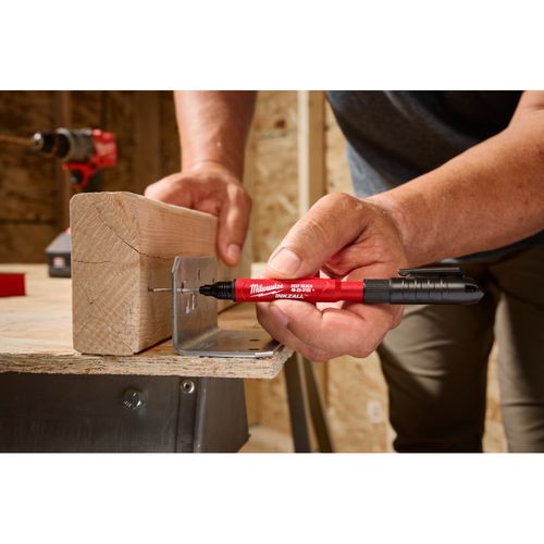 Main product image of INKZALL 2-in-1 Deep Reach Ultra Fine Point Jobsite Marker (Black)